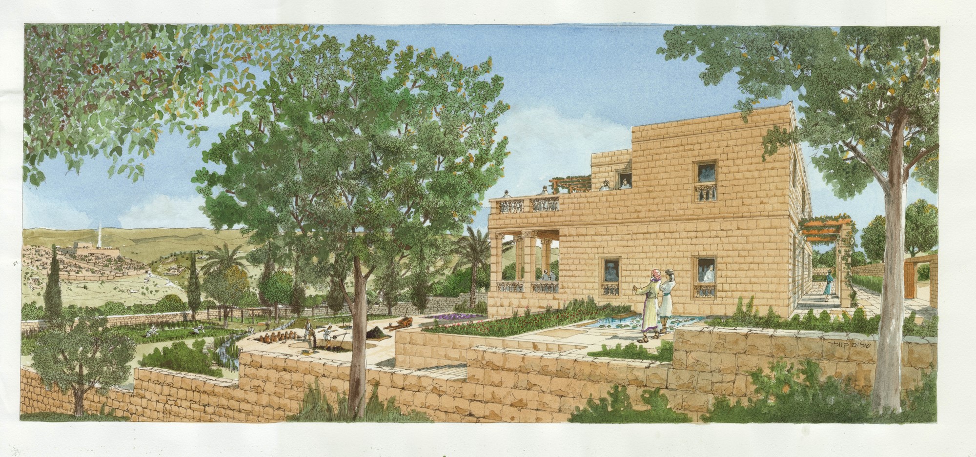 הדמיה של האחוזה המלכותית מסוף ימי בית ראשון