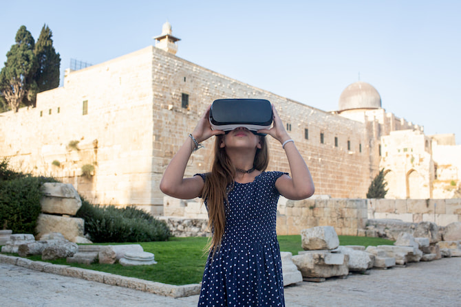 חדר בריחה וירטואלי בגן הארכיאולוגי דוידסון